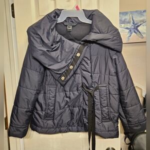 Marc jacobs black puffer jacket coat womens size 10